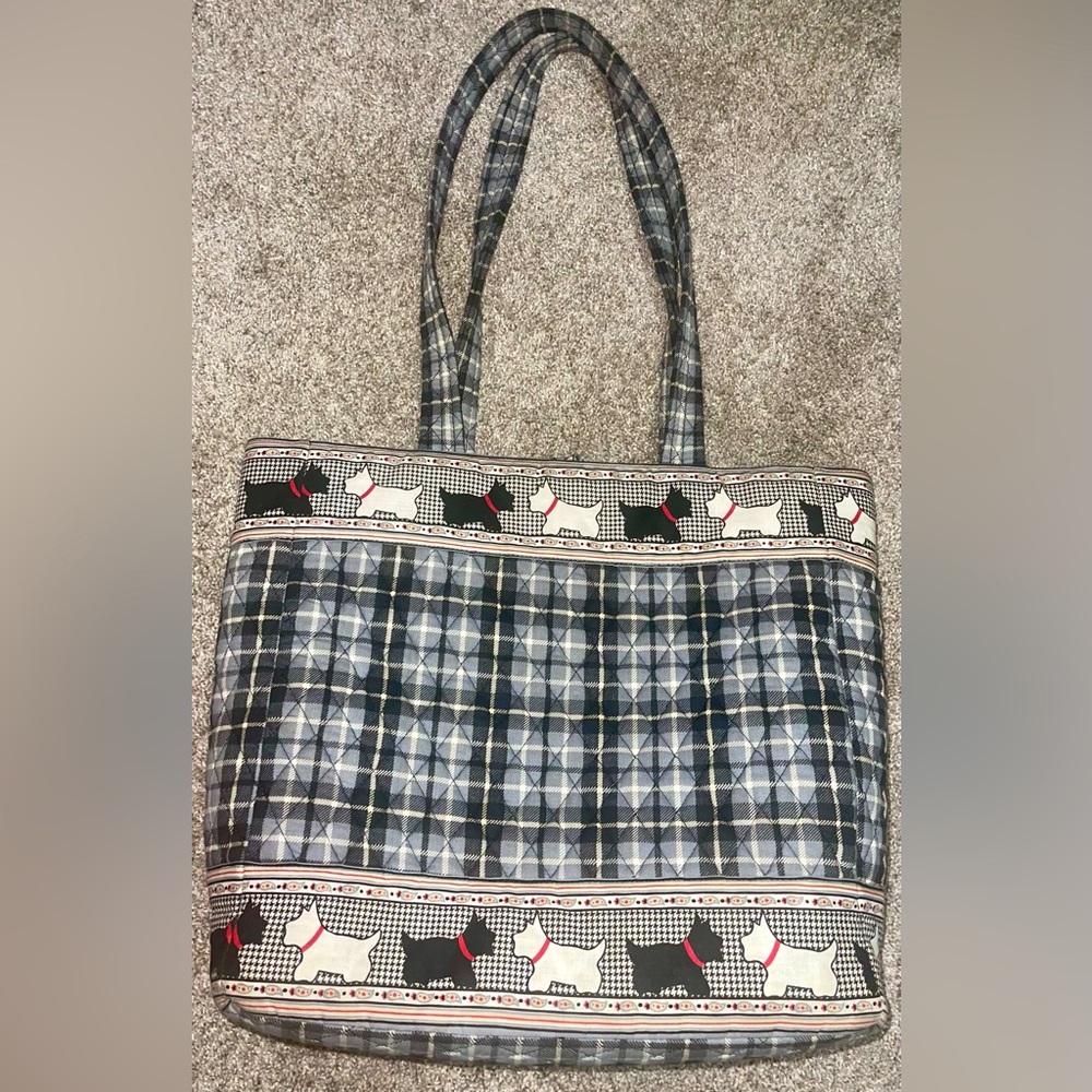 Maggi B plaid black bag purse Scottish terrier